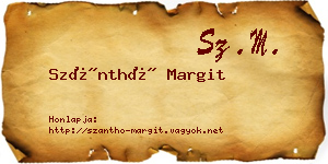 Szánthó Margit névjegykártya