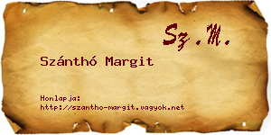 Szánthó Margit névjegykártya